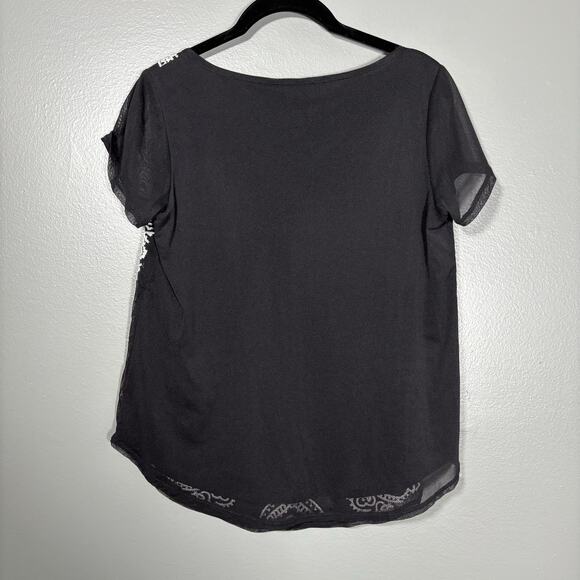 INC Women's Black & White Boho Chic Embroidered Front Top - Size Small - Hippie - Picture 6 of 6